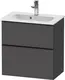 Duravit D-Neo Compact Servantskap 610x372 mm, Grafitt Matt Dekor