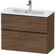 Duravit D-Neo Compact Servantskap 810x372 mm, M&#248;rk Valn&#248;tt Dekor