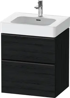 Duravit D-Neo Servantskap m/2 skuffer 584x452 mm, Black Oak