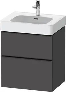 Duravit D-Neo Servantskap m/2 skuffer 584x452 mm, Grafitt Matt Dekor