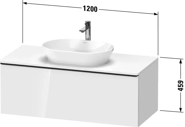 Duravit D-Neo Servantskap m/1 skuff 1200x550 mm, Hvit Høyglans Dekor 