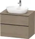 Duravit D-Neo Servantskap m/2 skuffer 800x550 mm, Oak Terra