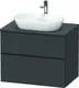 Duravit D-Neo Servantskap m/2 skuffer 800x550 mm, Grafitt Matt Dekor