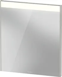 Duravit Brioso Speil m/LED-lys 620x700x45 mm, Mørk Valnøtt