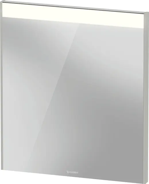 Duravit Brioso Speil m/LED-lys 620x700x45 mm, Mørk Valnøtt 