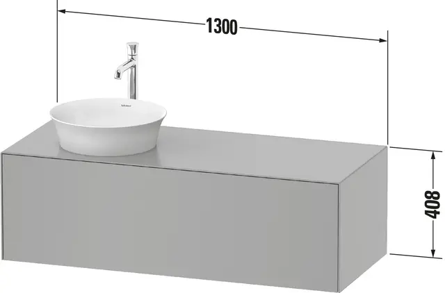 Duravit White Tulip Servantskap, 1 skuff 130x55x40,8 cm, Valnøtt/Nordisk Hvit 