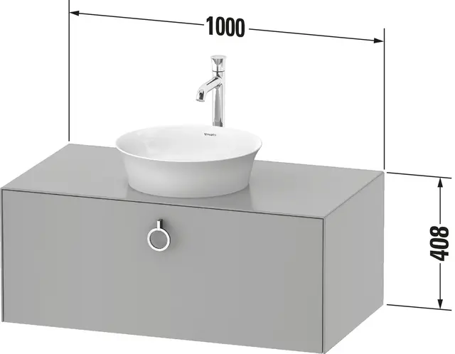 Duravit White Tulip Servantskap, 1 skuff 100x55x40,8 cm, Eik/Taupe Høyglans 