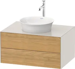 Duravit White Tulip Servantskap, 2 skuf. 80x55x40,8 cm, Eik/Nordisk Hvit Matt