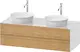 Duravit White Tulip Servantskap, 2 skuf. 130x55x40,8 cm, Eik/Hvit H&#248;yglans