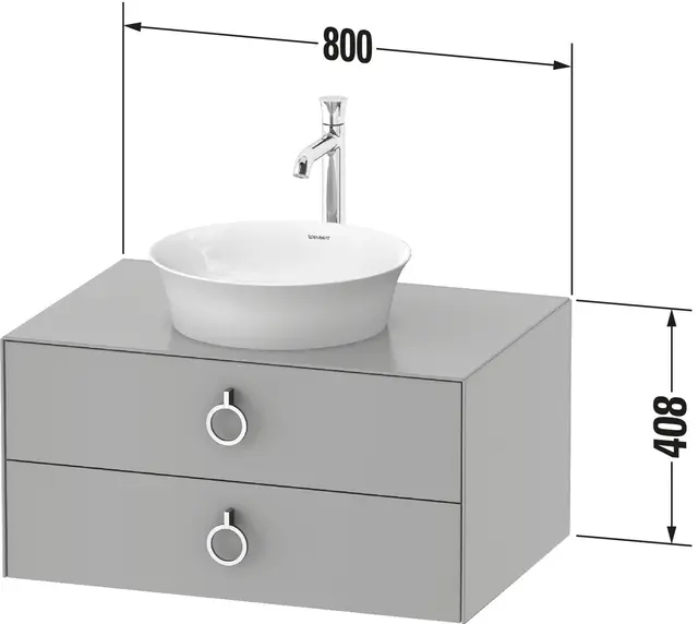 Duravit White Tulip Servantskap, 2 skuf. 80x55x40,8 cm, Nordisk Hvit Matt 