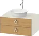 Duravit White Tulip Servantskap, 2 skuf. 80x55x40,8 cm, Eik/Nordisk Hvit H&#248;ygl.