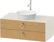 Duravit White Tulip Servantskap, 2 skuf. 100x55x40,8 cm, Eik/Nordisk Hvit H&#248;ygl.