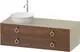 Duravit White Tulip Servantskap, 2 skuf. 130x55x40,8 cm, Valn&#248;tt/Taupe H&#248;yglans