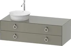 Duravit White Tulip Servantskap, 2 skuf. 130x55x40,8 cm, Stengr&#229; Matt