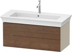 Duravit White Tulip Servantskap, 2 skuf. 98,4x45,8x41 cm, Valn&#248;tt/Taupe H&#248;yglans