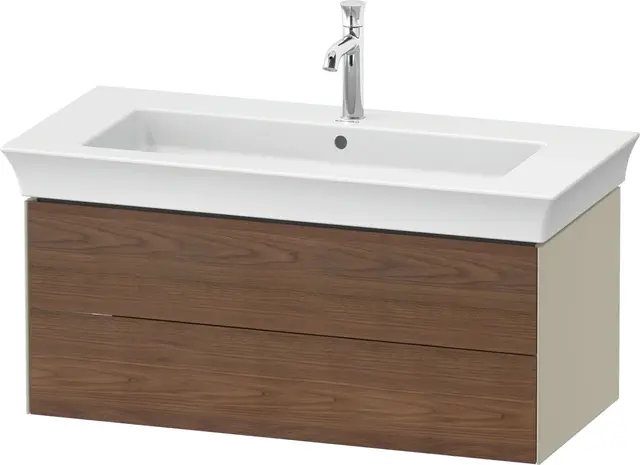 Duravit White Tulip Servantskap, 2 skuf. 98,4x45,8x41 cm, Valnøtt/Taupe Høyglans 