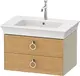 Duravit White Tulip Servantskap, 2 skuf. 68,4x45,8x41 cm, Eik/Taupe H&#248;yglans