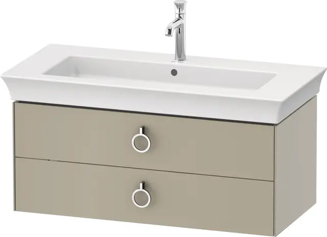 Duravit White Tulip Servantskap, 2 skuf. 98,4x45,8x41 cm, Taupe Matt 