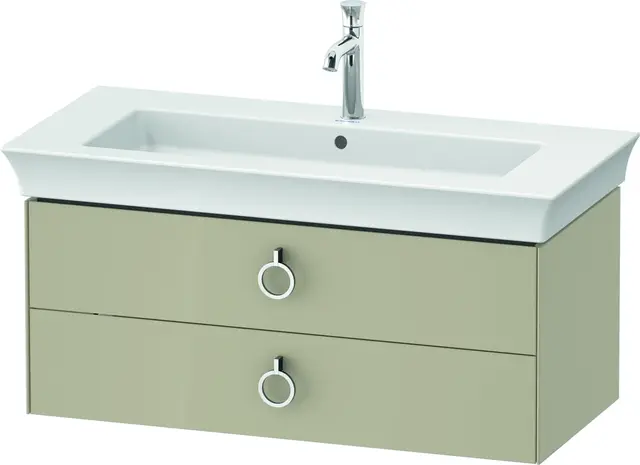 Duravit White Tulip Servantskap, 2 skuf. 98,4x45,8x41 cm, Taupe Høyglans 