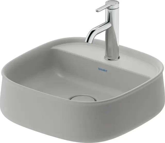 Duravit Zencha Toppmontert Servant 420x420 mm, u/o.l, Grå Matt m/WG 