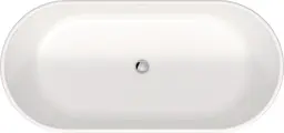 Duravit D-Neo Frittstående Badekar 1600x750 mm, uten overløp, Hvit Matt