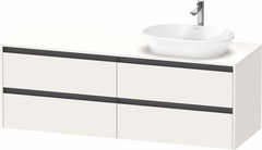 Duravit Ketho.2 Servantskap, 4 Skuffer 1600x550 mm, Servant h&#248;yre