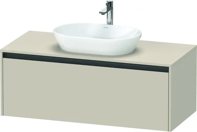 Duravit Ketho.2 Servantskap, 1 Skuff 1200x550 mm, Taupe Matt 