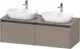 Duravit Ketho.2 Servantskap, 2 Skuffer 1400x550 mm, Dobbel, Basalt