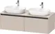 Duravit Ketho.2 Servantskap, 2 Skuffer 1400x550 mm, Dobbel, Taupe