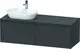 Duravit Ketho.2 Servantskap, 2 Skuffer 1400x550 mm, Venstre, Grafitt Matt