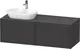 Duravit Ketho.2 Servantskap, 2 Skuffer 1400x550 mm, Venstre, Grafitt