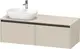 Duravit Ketho.2 Servantskap, 2 Skuffer 1400x550 mm, Venstre, Taupe Matt