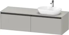 Duravit Ketho.2 Servantskap, 2 Skuffer 1600x550 mm, H&#248;yre, Betonggr&#229;