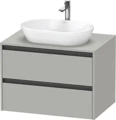 Duravit Ketho.2 Servantskap, 2 Skuffer 800x550 mm, Betonggr&#229;