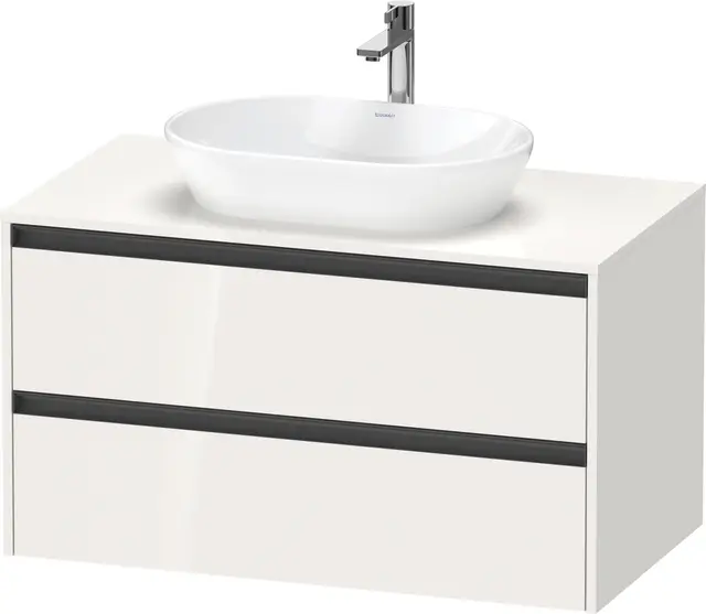 Duravit Ketho.2 Servantskap, 2 Skuffer 1000x550 mm, Hvit Høyglans 