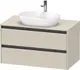 Duravit Ketho.2 Servantskap, 2 Skuffer 1000x550 mm, Taupe Matt