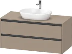 Duravit Ketho.2 Servantskap, 2 Skuffer 1200x550 mm, Tekstil