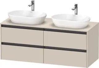 Duravit Ketho.2 Servantskap, 4 Skuffer 1400x550 mm, for 2 servanter