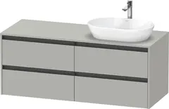 Duravit Ketho.2 Servantskap, 4 Skuffer 1400x550 mm, H&#248;yre, Betonggr&#229;