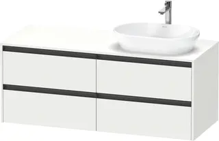 Duravit Ketho.2 Servantskap, 4 Skuffer 1400x550 mm, Servant Høyre