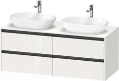 Duravit Ketho.2 Servantskap, 4 Skuffer 1400x550 mm, H&#248;yre, Taupe Matt