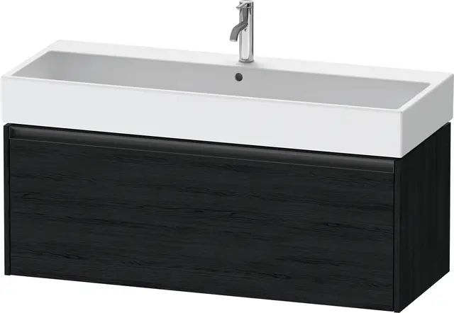 Duravit Ketho.2 Servantskap, 1 Skuff 1184x460 mm, Sort Eik 