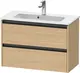 Duravit Ketho.2 Servantskap, 2 Skuffer 810x390 mm, Eik Natur