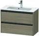 Duravit Ketho.2 Servantskap, 2 Skuffer 810x390 mm, Terra Eik