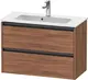 Duravit Ketho.2 Servantskap, 2 Skuffer 810x390 mm, Valn&#248;tt