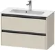 Duravit Ketho.2 Servantskap, 2 Skuffer 810x390 mm, Taupe Matt