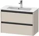 Duravit Ketho.2 Servantskap, 2 Skuffer 810x390 mm, Taupe