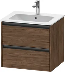 Duravit Ketho.2 Servantskap, 2 Skuffer 610x480 mm, M&#248;rk Valn&#248;tt