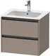 Duravit Ketho.2 Servantskap, 2 Skuffer 610x480 mm, Basalt