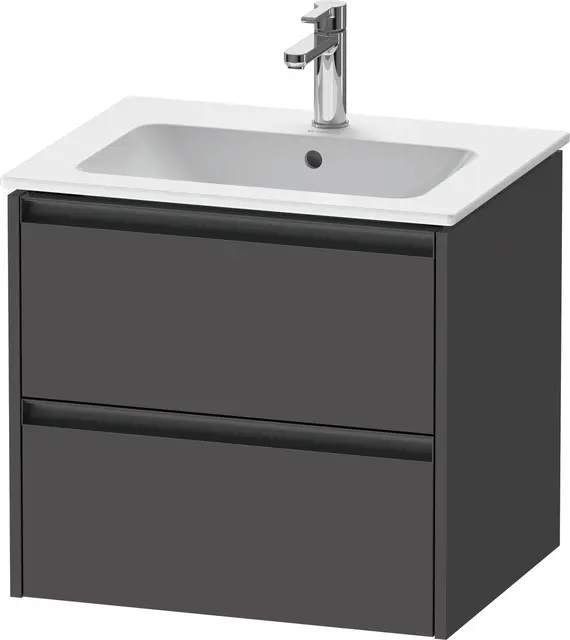 Duravit Ketho.2 Servantskap, 2 Skuffer 610x480 mm, Grafitt Matt 